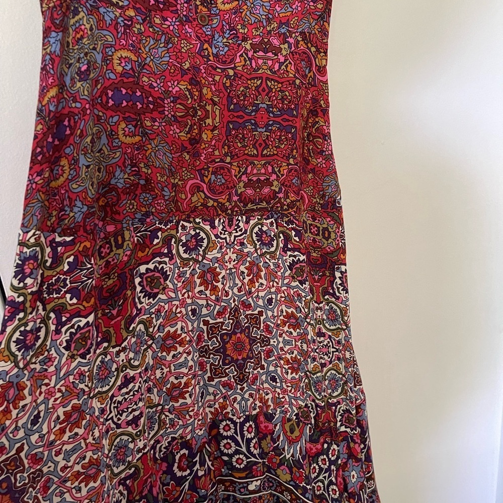 Maeve Anthropologie Patchwork Paisley Button-Front Sleeveless Maxi Dress 🌺 - Picture 2 of 5
